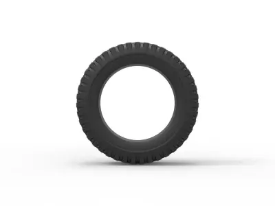 Military tire 2 Scale 1 to 10 3D print model