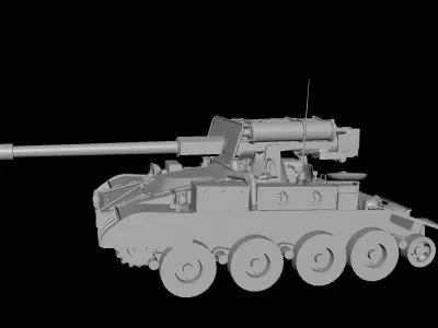 A101 M56 Tank Low-poly 3D model