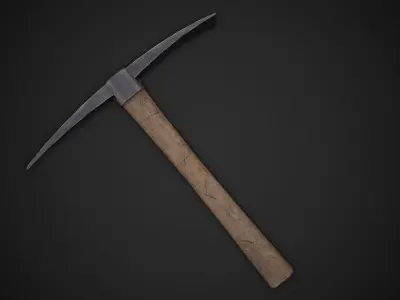 Pickaxe Low-poly 3D model
