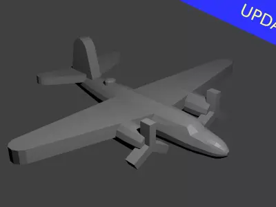 US B-26 Marauder Bomber Aircraft Free 3D print model