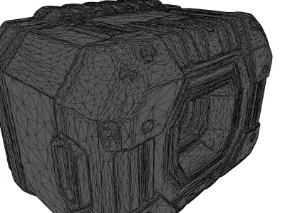 SciFi Energy Core Crate 3D model