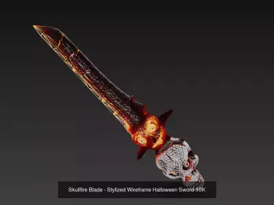 Infernal Pumpkin Blades - Wireframe Halloween Sword Pack