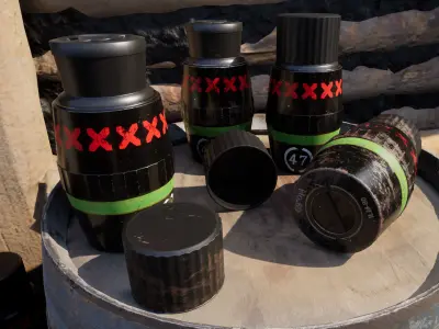 British WW2 Grenade Pack 3D Model Collection