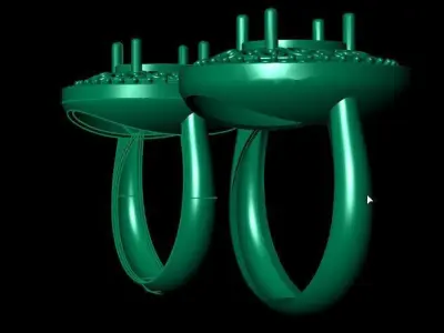 Oval shape gold ring 3D print model