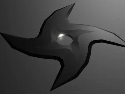 Shoriken k logo Free low-poly 3D model