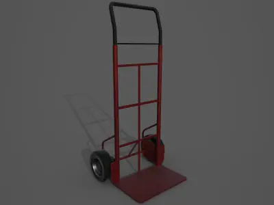 Hand Truck  Game Ready Low-poly 3D model