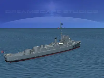UK Captains Class Frigate HMAV Foley 3D model