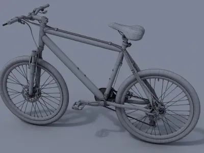 Bicycle mountain bike Low-poly 3D model