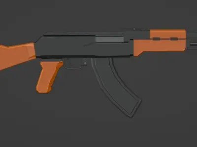 AK-47 ak - rifle Free low-poly 3D model get