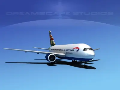 Boeing 767-100 British Airways 2 3D model