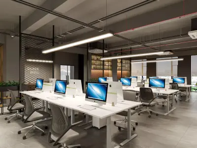 3D model of a modern office interior 3D model