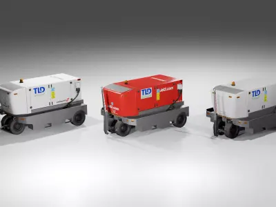 TLD Airport Ground Power Unit - 3 Pack  Low-poly 3D model