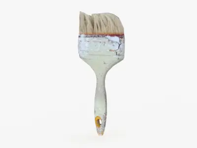 Old Paint Brush Scan Low-poly 3D model
