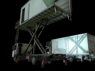 Airport Catering Truck Low-poly 3D model from CGTrader