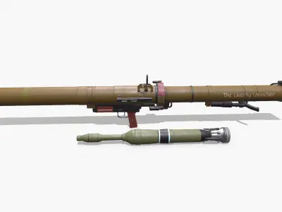 RPG-29 Anti Tank Rocket Launcher Low-poly PBR Low-poly 3D model