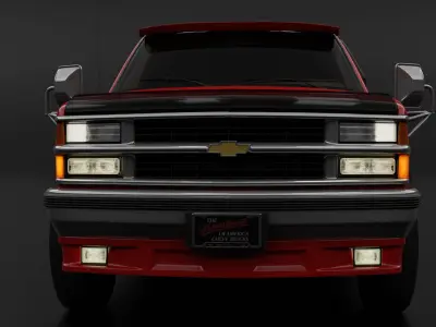 Chevy 3500 Dually Pickup Truck - Complete Model  3D model