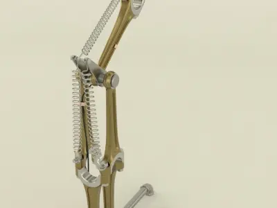 Industrial adjustable lamp  3D model