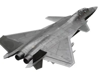 J-20S Mighty Dragon Dual Seat China Low-poly 3D model
