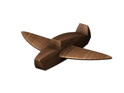 Wood airplane toy 3D print model