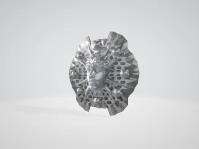 knight face shield weapon 3d model 3D model