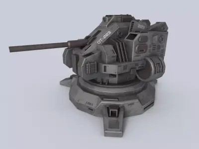 Defense turret Low-poly 3D model by Anima-Z from CGTrader