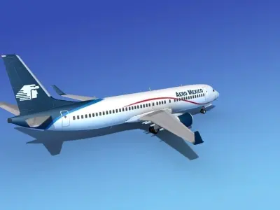 Boeing 737-800 Aero Mexico 3D model