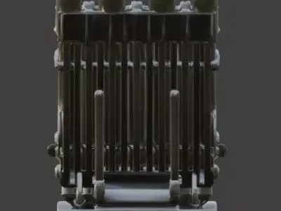 WWII Rocket Launcher Vehicle Model Low-poly 3D model