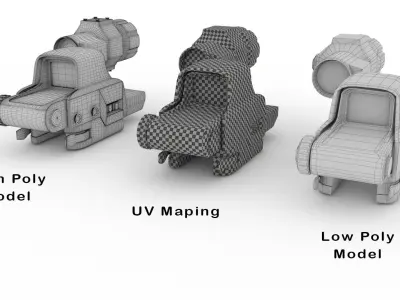 Game EOTech Holographic Low-poly 3D model