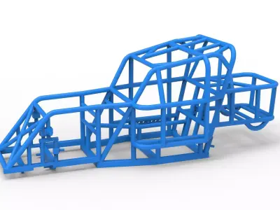 Frame of Mod Lite Race car Scale 1 to 25 3D print model