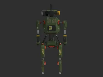 Juggernaut Humanoid Robot - Game Ready Low-poly - Animated Low-poly 3D model