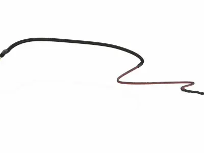 Leather Bullwhip Braided Black Rigged 3D model