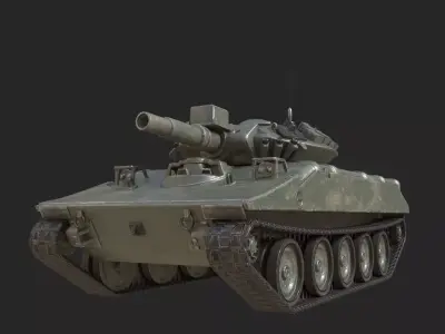 Vietnam War USA Army M551 Sheridan Light Tank Low-poly 3D model