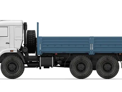 Kamaz 43118 flatbed 2017 3D model