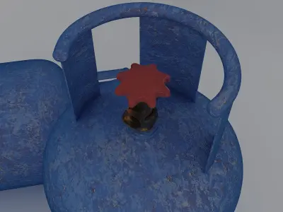 Gas Cylinder 3D model 3