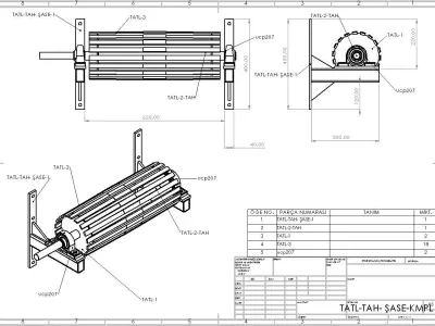 5 meters 500 mm WIDTH V TYPE BELT CONVEYOR WITH SCRAPER 3D model