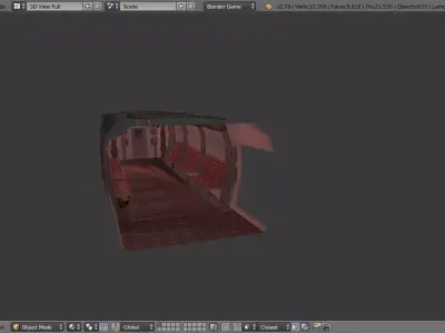 Aircraft Military Inside  Low-poly 3D model