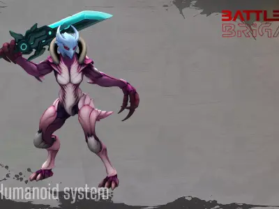 Neonfang Low-poly 3D model