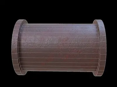 lowpoly pipe cylindrical Low-poly 3D model