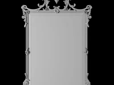 Hickory Manor House English Arch Wall Mirror 3D model