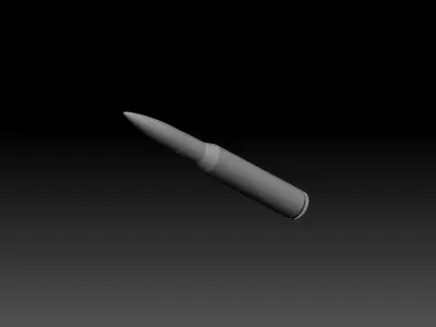 50Cal Bullet Basemesh ZTL FBX OBJ STL 3D model