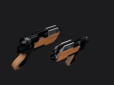 Blurrg-1120 Blaster Pistol Free low-poly 3D model