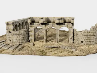 ancient roman ruins hierapolis 3D model