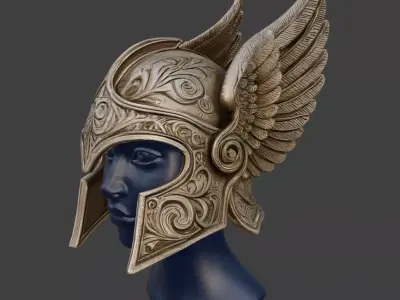 VALKYRIE WINGED HELMET 3D print model
