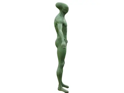 Realistic Alien Low-poly 3D model