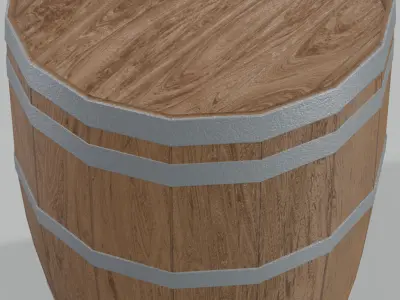 Medium Toasted Lowpoly British Barrel Low-poly 3D model