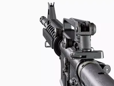 M4 Modular Colt M4A1 AR 15 Low-poly 3D model
