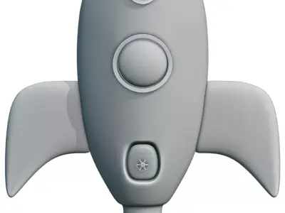 Rocket ship 3D model buy
