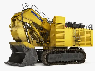 Mining Excavator Komatsu PC8000-6 Loading Shovel Rigged 3D model