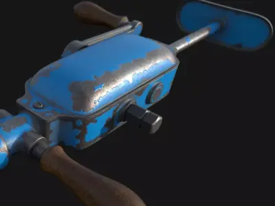 PBR Vintage Drill 3D model
