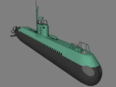 SS Ghadir class Low-poly 3D model
